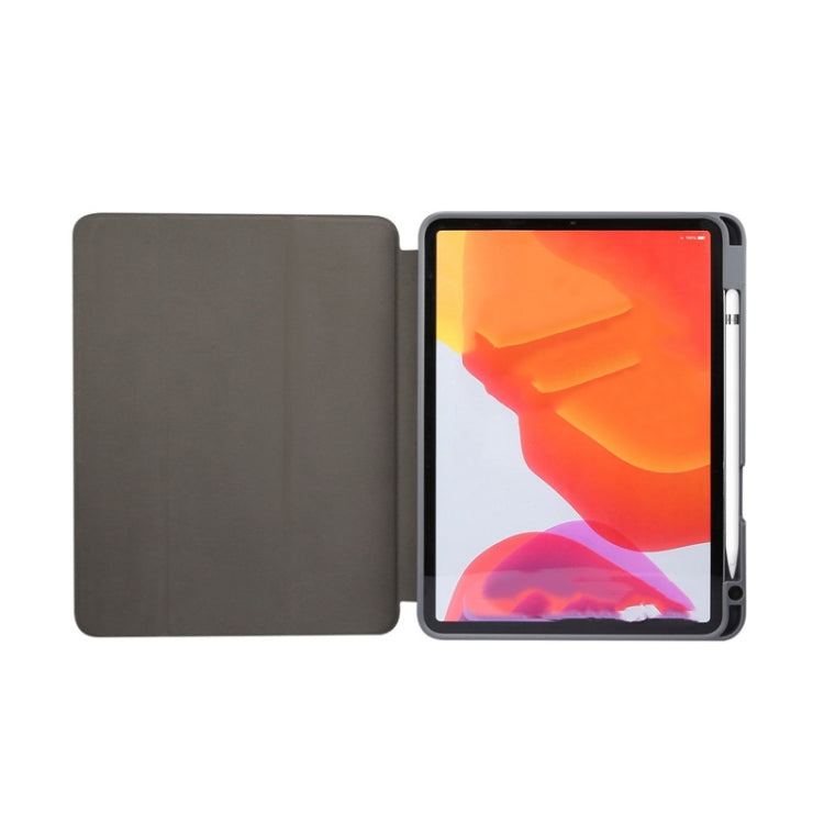 For iPad Air 11 2024 / 2025 Three-fold Marble Texture Protective Tablet Case with Pen Slot(Black Gray) - free shipping - PMC TechLife - Order now!