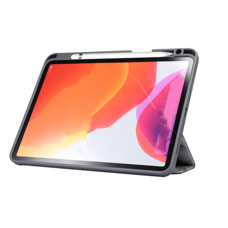 For iPad Air 11 2024 Three-fold Marble Texture Protective Tablet Case with Pen Slot(Blue) - iPad Air 11 2024 Cases by PMC TechLife | Online Shopping South Africa | PMC TechLife | Buy Now Pay Later Mobicred