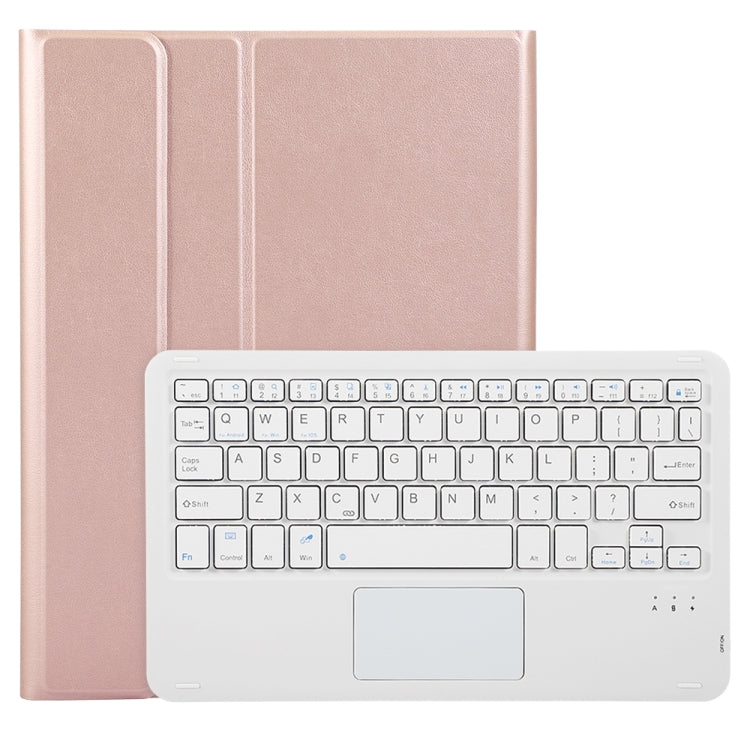 For iPad Pro 11 2024 A13B-A Lambskin Texture Bluetooth Touch Square Keyboard Leather Tablet Case with Pen Slot(Rose Gold) - For iPad Pro by PMC Jewellery | Online Shopping South Africa | PMC Jewellery | Buy Now Pay Later Mobicred