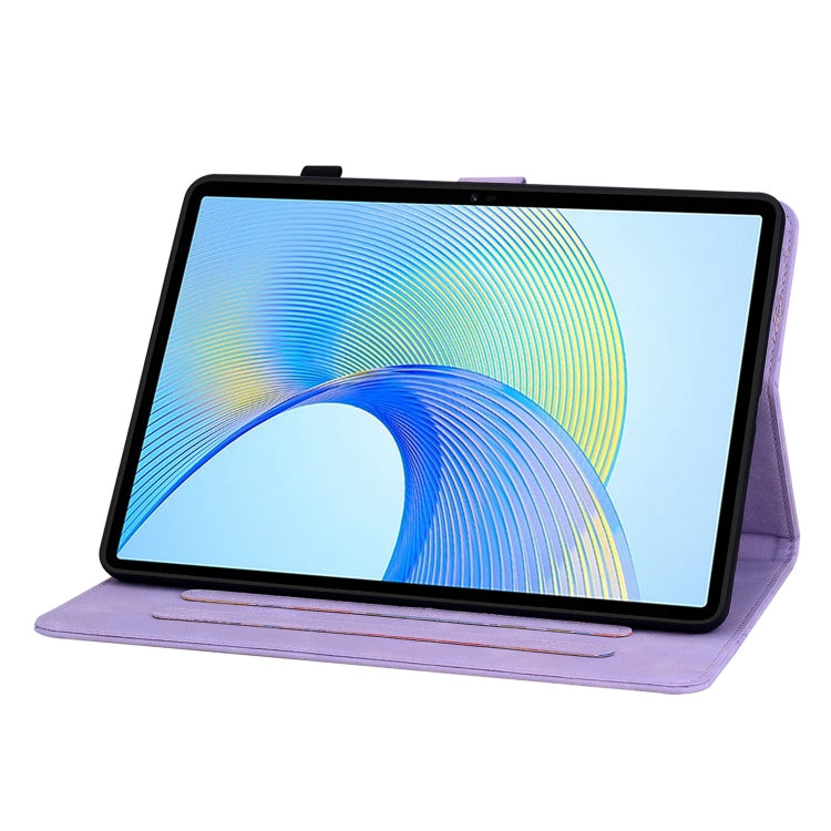 For Honor Pad X8 Pro / X9 2023 Lily Embossed Leather Tablet Case(Purple) - free shipping - PMC TechLife - Order now!