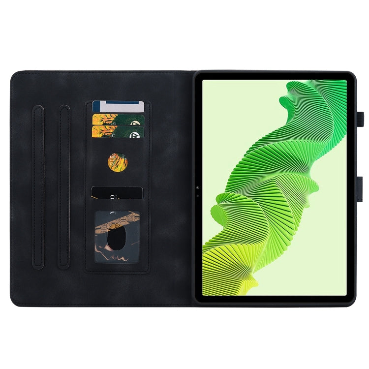 For Realme Pad 2 11.5 Lily Embossed Leather Tablet Case(Black) - free shipping - PMC TechLife - Order now!
