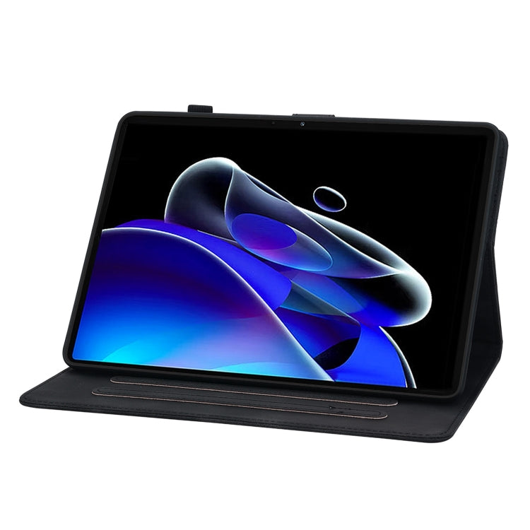 For Realme Pad X Lily Embossed Leather Tablet Case(Black) - Realme by PMC TechLife | Online Shopping South Africa | PMC TechLife | Buy Now Pay Later Mobicred