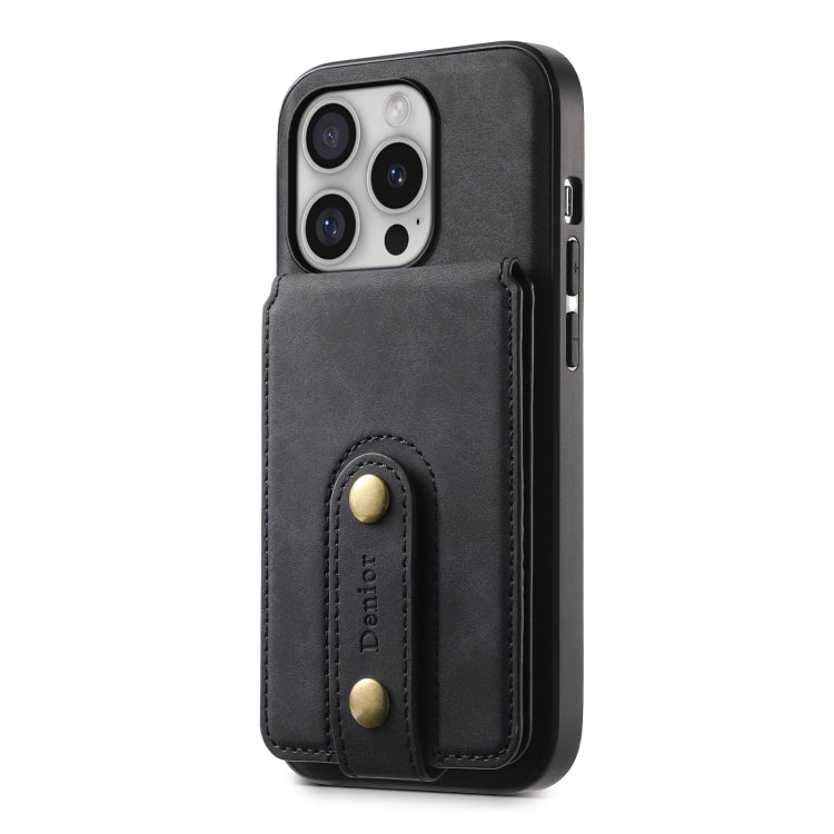 For iPhone 16 Pro Denior D14 NK Retro Pattern MagSafe Magnetic Card Holder Leather Phone Case(Black) - free shipping - PMC TechLife - Order now!