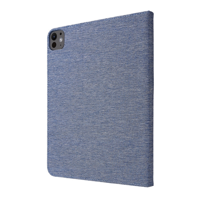 For iPad Air 11 2024 Fabric Leather Tablet Case(Blue) - iPad Air 11 2024 Cases by PMC TechLife | Online Shopping South Africa | PMC TechLife | Buy Now Pay Later Mobicred