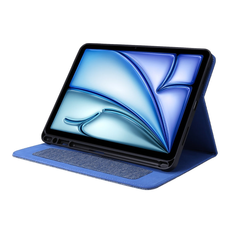 For iPad Air 13 2025 / 2024 Fabric Leather Tablet Case(Blue) - iPad Air 13 2025 / 2024 Cases by PMC TechLife | Online Shopping South Africa | PMC TechLife | Buy Now Pay Later Mobicred