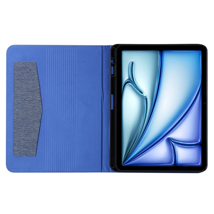 For iPad Air 13 2024 Fabric Leather Tablet Case(Blue) - iPad Air 13 2024 Cases by PMC Jewellery | Online Shopping South Africa | PMC Jewellery | Buy Now Pay Later Mobicred