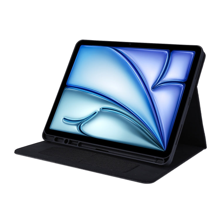 For iPad Air 13 2024 Fabric Leather Tablet Case(Black) - iPad Air 13 2024 Cases by PMC TechLife | Online Shopping South Africa | PMC TechLife | Buy Now Pay Later Mobicred