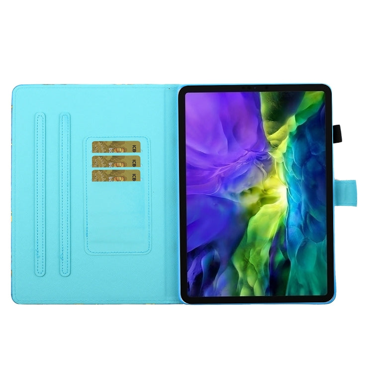 For iPad Pro 11 2024 Coloured Drawing Stitching Smart Leather Tablet Case(Blue White Cat) - iPad Pro 11 2024 Cases by PMC TechLife | Online Shopping South Africa | PMC TechLife | Buy Now Pay Later Mobicred