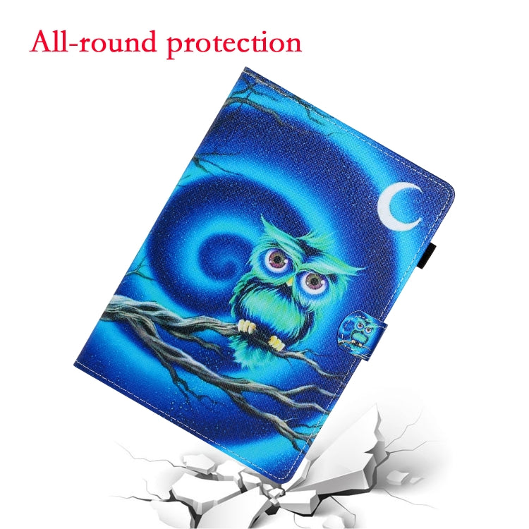 For iPad Pro 11 2024 Coloured Drawing Stitching Smart Leather Tablet Case(Moon Owl) - iPad Pro 11 2024 Cases by PMC TechLife | Online Shopping South Africa | PMC TechLife | Buy Now Pay Later Mobicred