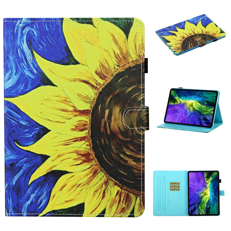 For iPad Pro 11 2024 Coloured Drawing Stitching Smart Leather Tablet Case(Sunflower) - iPad Pro 11 2024 Cases by PMC Jewellery | Online Shopping South Africa | PMC Jewellery | Buy Now Pay Later Mobicred