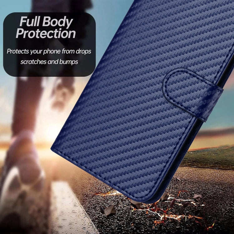 For Xiaomi Redmi K70 / K70 Pro YX0070 Carbon Fiber Buckle Leather Phone Case with Lanyard(Royal Blue) - K70 Cases by PMC Jewellery | Online Shopping South Africa | PMC Jewellery | Buy Now Pay Later Mobicred