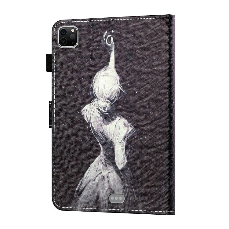 For iPad Pro 11 2024 Coloured Drawing Stitching Smart Leather Tablet Case(Girl) - iPad Pro 11 2024 Cases by PMC TechLife | Online Shopping South Africa | PMC TechLife | Buy Now Pay Later Mobicred