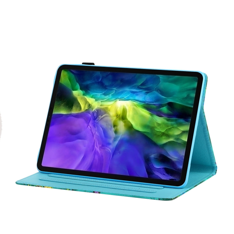 For iPad Pro 11 2024 Coloured Drawing Stitching Smart Leather Tablet Case(One Horned Cat) - iPad Pro 11 2024 Cases by PMC TechLife | Online Shopping South Africa | PMC TechLife | Buy Now Pay Later Mobicred