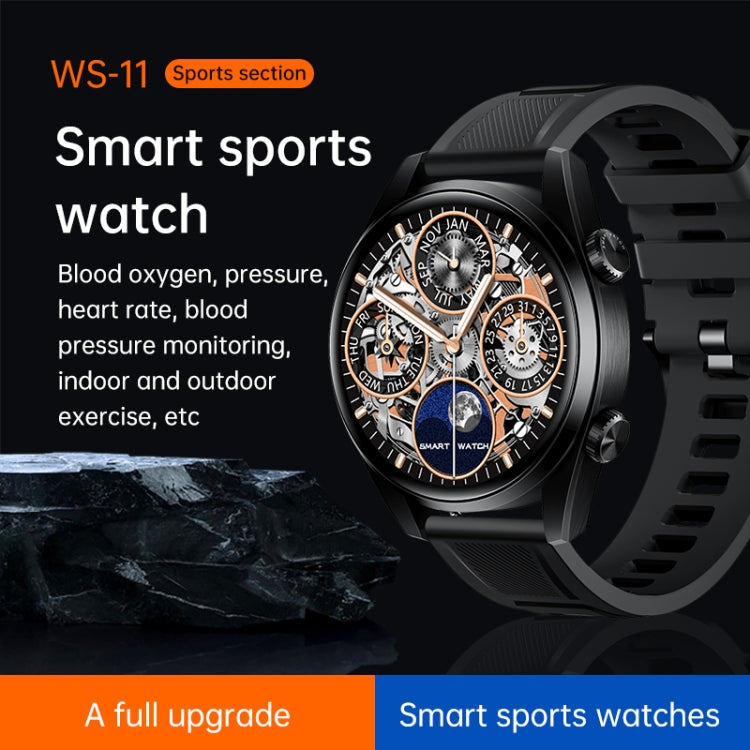 WS-11 1.43 inch IP67 Sport Smart Watch, Support Bluetooth Call / Sleep / Blood Oxygen / Heart Rate / Blood Pressure Health Monitor(Black) - Smart Watches by PMC Jewellery | Online Shopping South Africa | PMC Jewellery | Buy Now Pay Later Mobicred