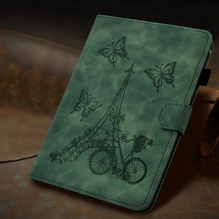 For iPad Pro 11 2024 Tower Embossed Leather Smart Tablet Case(Green) - iPad Pro 11 2024 Cases by PMC TechLife | Online Shopping South Africa | PMC TechLife | Buy Now Pay Later Mobicred