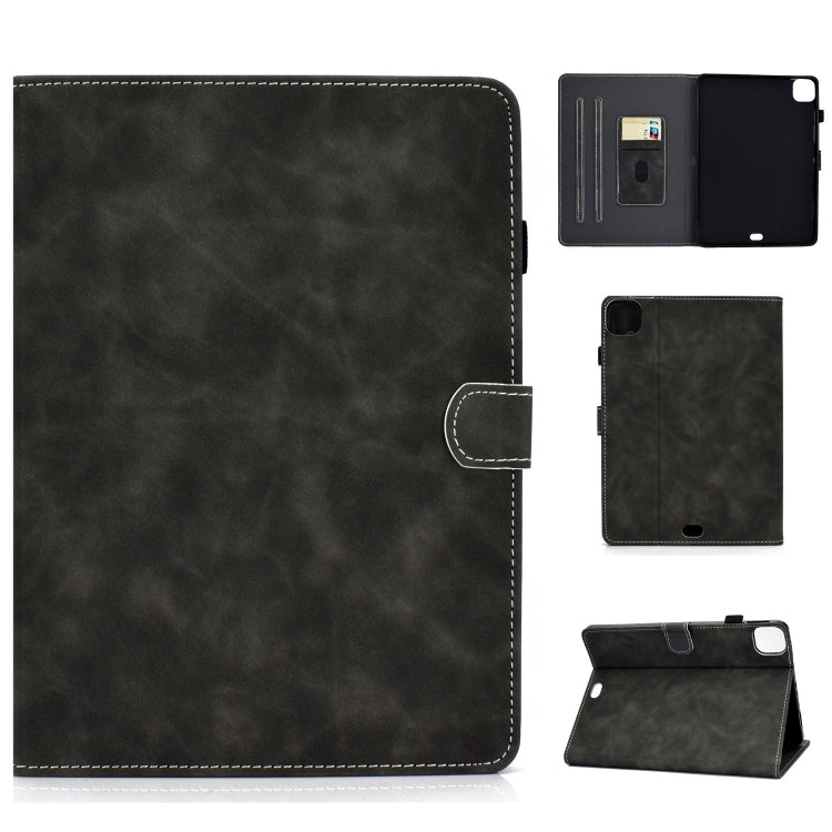 For iPad Pro 11 2024 Cowhide Texture Tablet Leather Smart Case(Grey) - iPad Pro 11 2024 Cases by PMC TechLife | Online Shopping South Africa | PMC TechLife | Buy Now Pay Later Mobicred