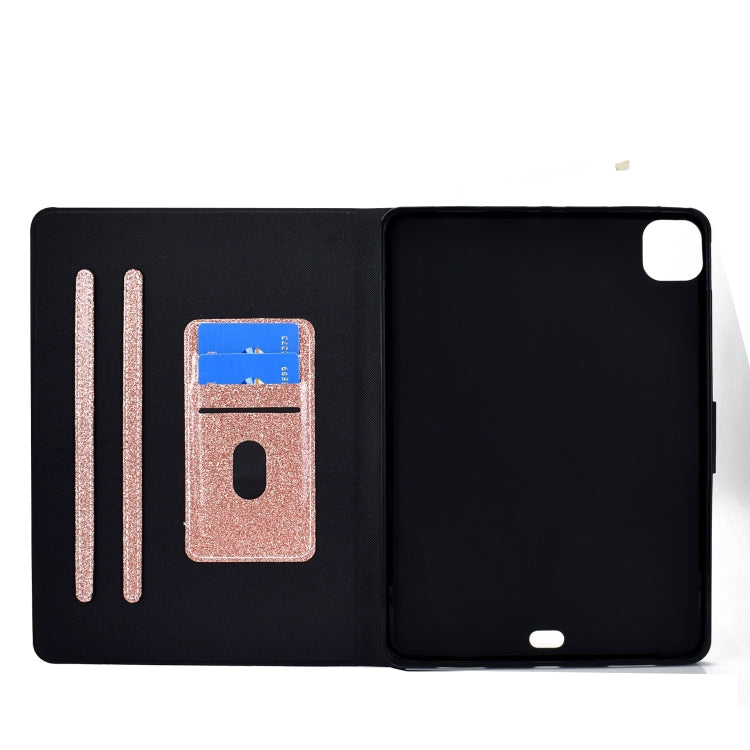 For iPad Pro 11 2024 Varnish Glitter Powder Smart Leather Tablet Case(Rose Gold) - iPad Pro 11 2024 Cases by PMC Jewellery | Online Shopping South Africa | PMC Jewellery | Buy Now Pay Later Mobicred