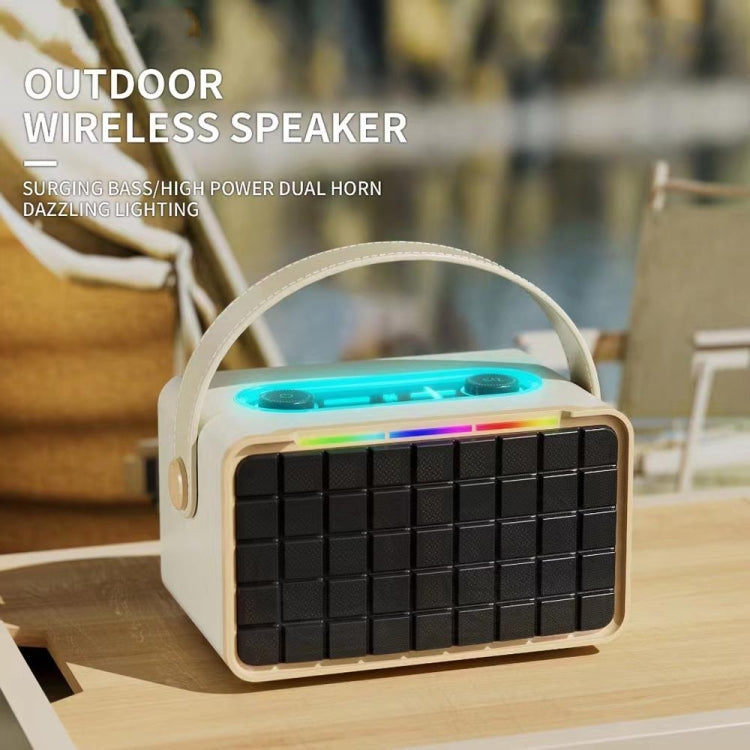 NewRixing NR8801 15W Portable Outdoor Bluetooth Speaker TWS Stereo Speaker(khaki) - Desktop Speaker by NewRixing | Online Shopping South Africa | PMC Jewellery | Buy Now Pay Later Mobicred