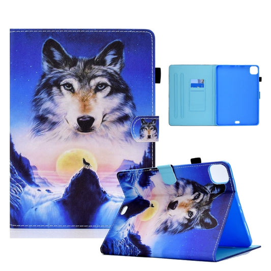 For iPad Pro 11 2024 Painted Stitching Smart Leather Tablet Case(Wolf) - iPad Pro 11 2024 Cases by PMC Jewellery | Online Shopping South Africa | PMC Jewellery | Buy Now Pay Later Mobicred