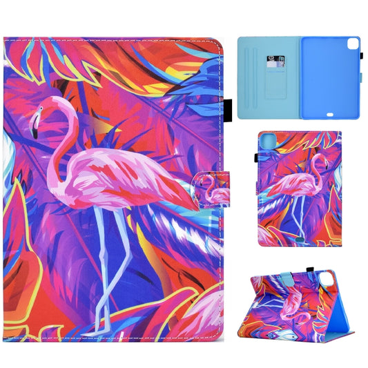 For iPad Pro 11 2024 Colored Drawing Sewing Smart Leather Tablet Case(Flamingo) - iPad Pro 11 2024 Cases by PMC Jewellery | Online Shopping South Africa | PMC Jewellery | Buy Now Pay Later Mobicred