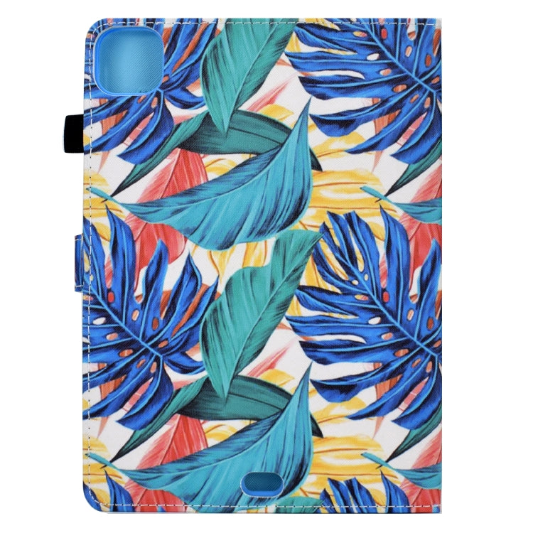 For iPad Pro 11 2024 Colored Drawing Sewing Smart Leather Tablet Case(Leaves) - iPad Pro 11 2024 Cases by PMC Jewellery | Online Shopping South Africa | PMC Jewellery | Buy Now Pay Later Mobicred