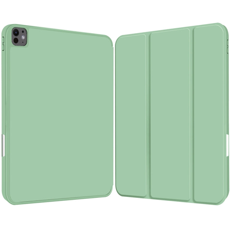 For iPad Pro 13 2024 3-fold TPU Smart Leather Tablet Case with Pen Slot(Green) - iPad Pro 13 2024 Cases by PMC TechLife | Online Shopping South Africa | PMC TechLife | Buy Now Pay Later Mobicred