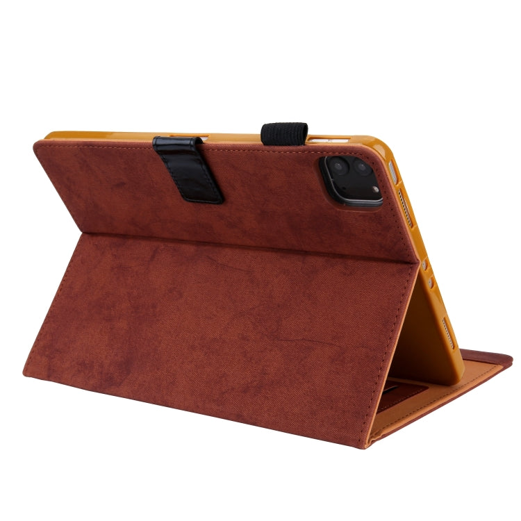 For iPad Pro 11 2024 Cloth Texture Leather Tablet Case(Brown) - iPad Pro 11 2024 Cases by PMC Jewellery | Online Shopping South Africa | PMC Jewellery | Buy Now Pay Later Mobicred