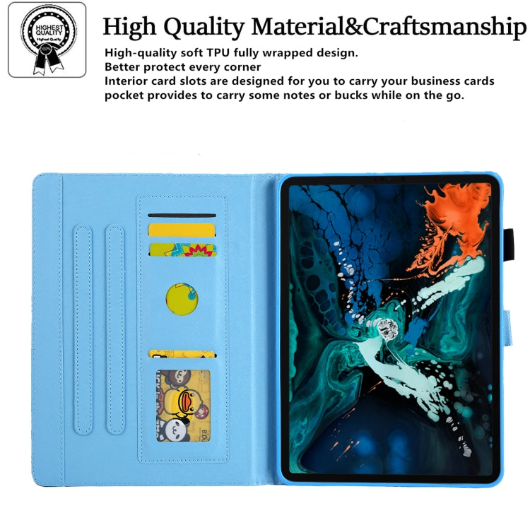 For iPad Pro 11 2024 Colored Drawing Leather Smart Tablet Case(Blue Time) - iPad Pro 11 2024 Cases by PMC Jewellery | Online Shopping South Africa | PMC Jewellery | Buy Now Pay Later Mobicred
