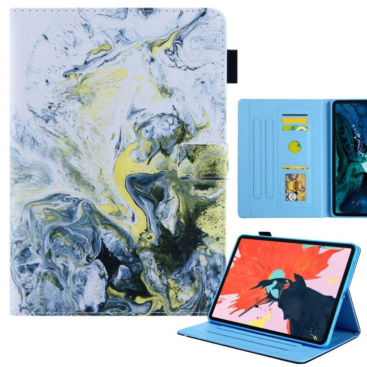 For iPad Pro 11 2024 Colored Drawing Leather Smart Tablet Case(White Gold Marble) - iPad Pro 11 2024 Cases by PMC TechLife | Online Shopping South Africa | PMC TechLife | Buy Now Pay Later Mobicred