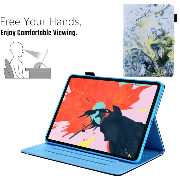 For iPad Pro 11 2024 Colored Drawing Leather Smart Tablet Case(White Gold Marble) - iPad Pro 11 2024 Cases by PMC TechLife | Online Shopping South Africa | PMC TechLife | Buy Now Pay Later Mobicred