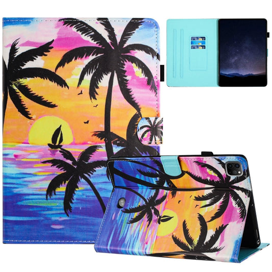 For iPad Pro 11 2024 Painted Litchi Leather Sewing Smart Tablet Case(Coconut Tree) - iPad Pro 11 2024 Cases by PMC Jewellery | Online Shopping South Africa | PMC Jewellery | Buy Now Pay Later Mobicred