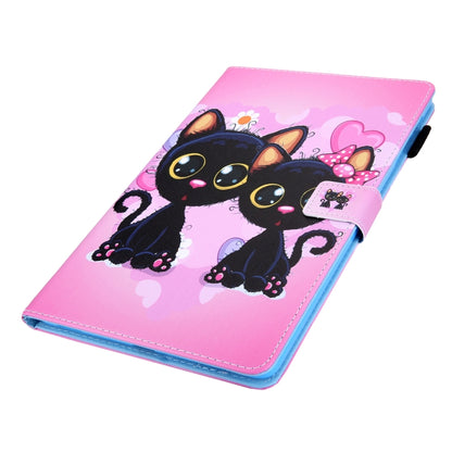 For iPad Pro 11 2024 Colored Drawing Leather Smart Tablet Case(Two Black Cats) - iPad Pro 11 2024 Cases by PMC Jewellery | Online Shopping South Africa | PMC Jewellery | Buy Now Pay Later Mobicred