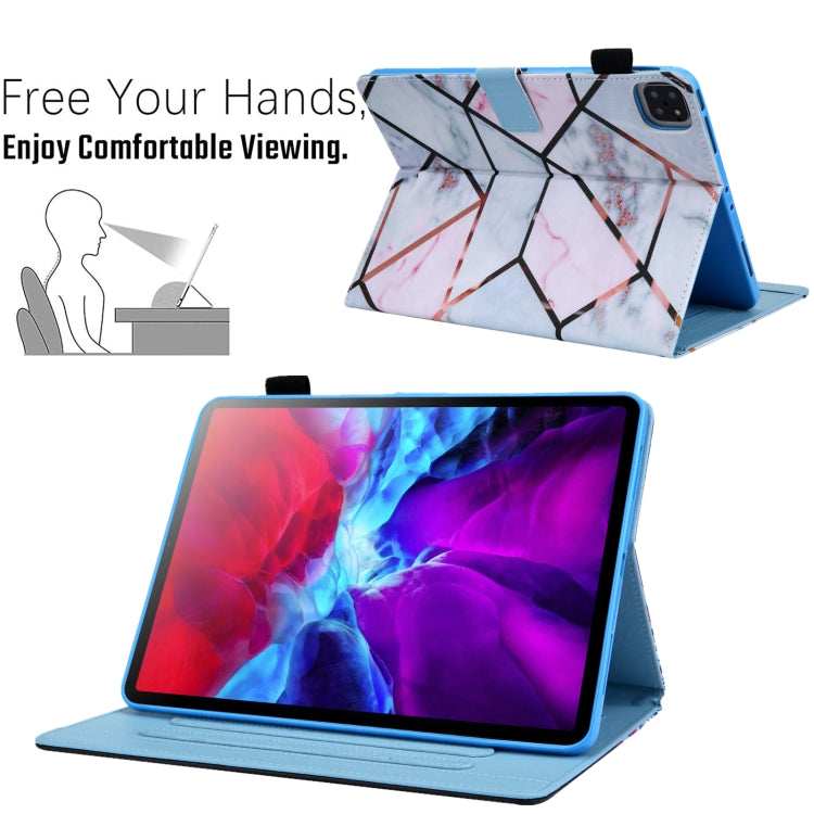 For iPad Pro 11 2024 Colored Drawing Leather Smart Tablet Case(Grid) - iPad Pro 11 2024 Cases by PMC TechLife | Online Shopping South Africa | PMC TechLife | Buy Now Pay Later Mobicred