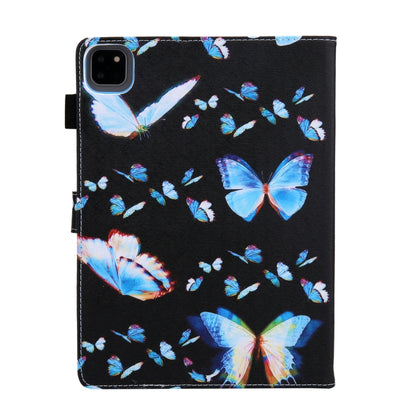 For iPad Pro 11 2024 Colored Drawing Leather Smart Tablet Case(Dream Blue Butterfly) - iPad Pro 11 2024 Cases by PMC Jewellery | Online Shopping South Africa | PMC Jewellery | Buy Now Pay Later Mobicred