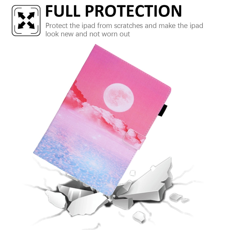 For iPad Pro 11 2024 Colored Drawing Leather Smart Tablet Case(Red Moom) - iPad Pro 11 2024 Cases by PMC TechLife | Online Shopping South Africa | PMC TechLife | Buy Now Pay Later Mobicred
