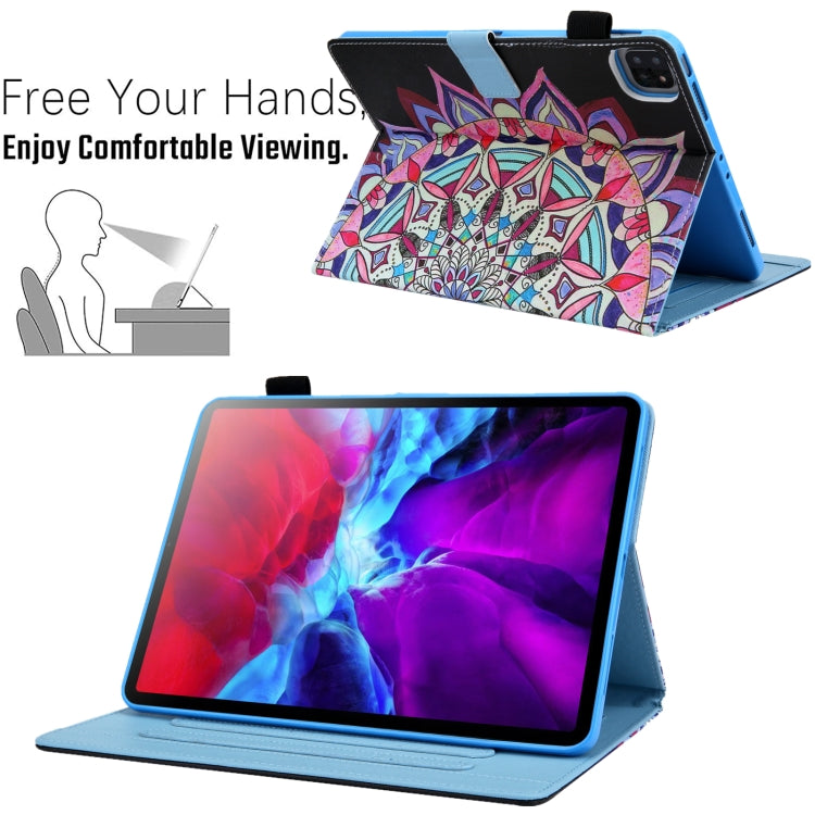 For iPad Pro 11 2024 Colored Drawing Leather Smart Tablet Case(National Flower) - iPad Pro 11 2024 Cases by PMC TechLife | Online Shopping South Africa | PMC TechLife | Buy Now Pay Later Mobicred
