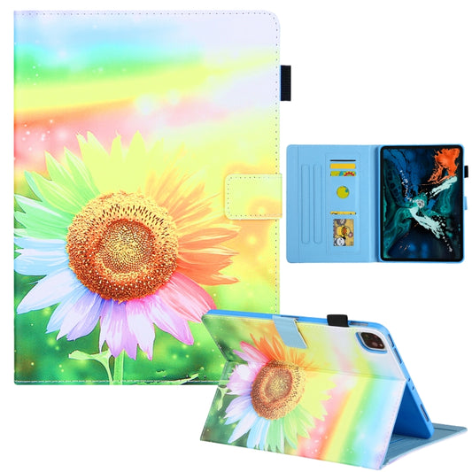 For iPad Pro 11 2024 Colored Drawing Leather Smart Tablet Case(Sunflower) - iPad Pro 11 2024 Cases by PMC Jewellery | Online Shopping South Africa | PMC Jewellery | Buy Now Pay Later Mobicred