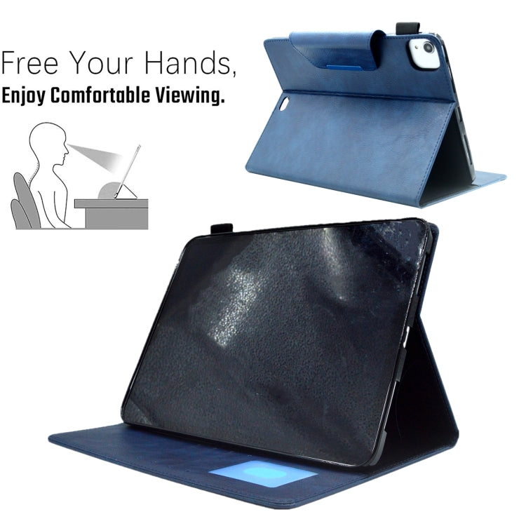 For iPad Pro 11 2024 Suede Cross Texture Magnetic Clasp Leather Smart Tablet Case(Blue) - iPad Pro 11 2024 Cases by PMC TechLife | Online Shopping South Africa | PMC TechLife | Buy Now Pay Later Mobicred