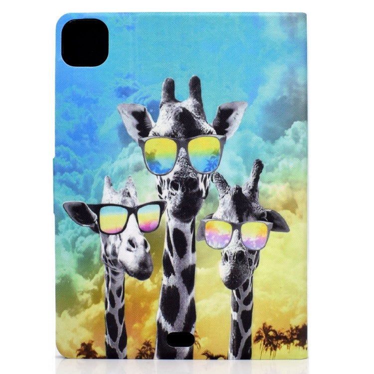 For iPad Pro 11 2024 Voltage Colored Drawing Smart Leather Tablet Case(Glasses Giraffe) - iPad Pro 11 2024 Cases by PMC Jewellery | Online Shopping South Africa | PMC Jewellery | Buy Now Pay Later Mobicred