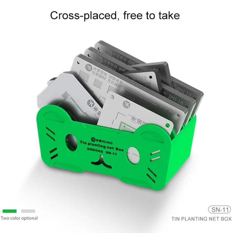 Mijing SN-11 Reballing Stencil Storage Box(Green) - free shipping - PMC TechLife - Order now!