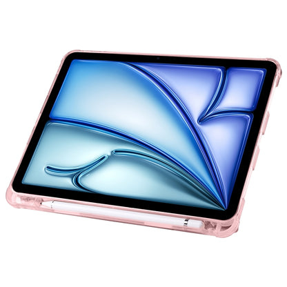 For iPad Air 11 2024 Multi-folding TPU Leather Smart Tablet Case with Pen Slot(Pink) - iPad Air 11 2024 Cases by PMC Jewellery | Online Shopping South Africa | PMC Jewellery | Buy Now Pay Later Mobicred