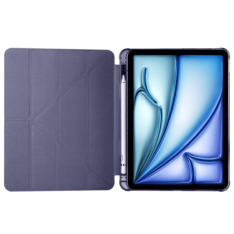 For iPad Air 11 2024 Multi-folding TPU Leather Smart Tablet Case with Pen Slot(Lavender Purple) - iPad Air 11 2024 Cases by PMC Jewellery | Online Shopping South Africa | PMC Jewellery | Buy Now Pay Later Mobicred