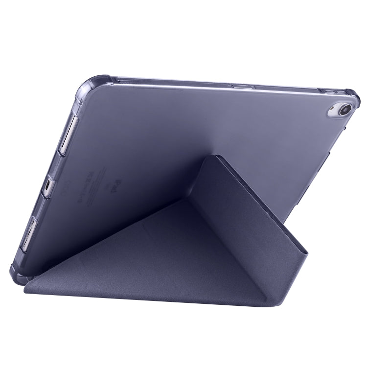 For iPad Pro 11 2024 Multi-folding TPU Leather Smart Tablet Case with Pen Slot(Lavender Purple) - iPad Pro 11 2024 Cases by PMC Jewellery | Online Shopping South Africa | PMC Jewellery | Buy Now Pay Later Mobicred