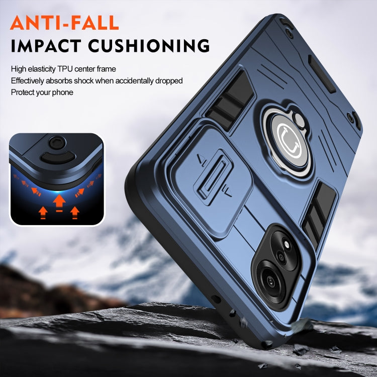 For OPPO A78 4G Camshield Ring Holder Phone Case(Royal Blue) - OPPO Cases by PMC TechLife | Online Shopping South Africa | PMC TechLife | Buy Now Pay Later Mobicred