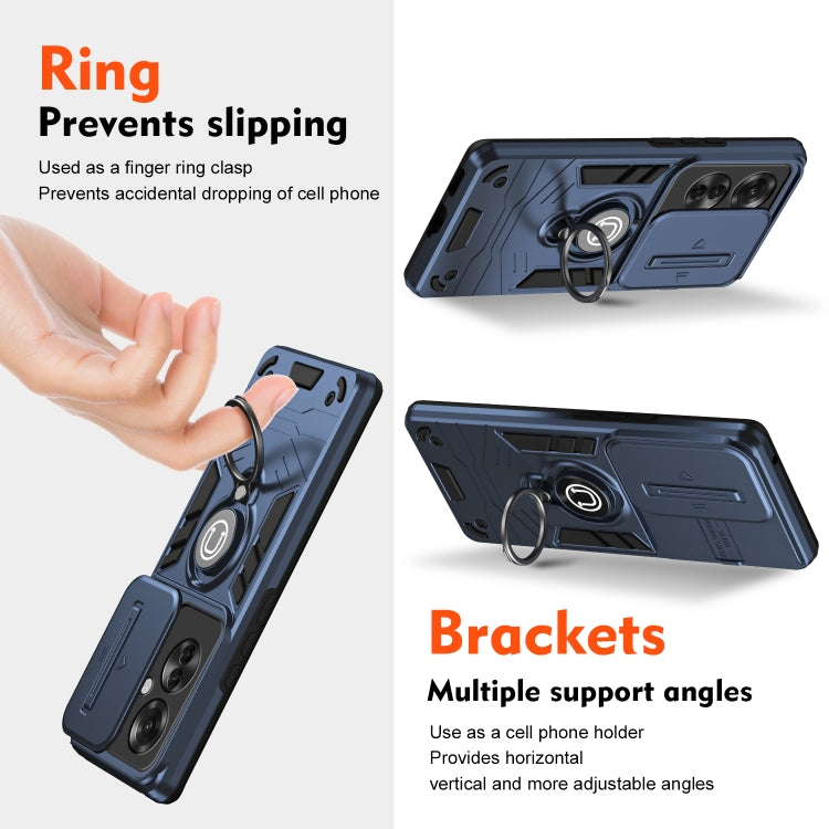For OPPO Reno11 F / F25 Pro Camshield Ring Holder Phone Case(Royal Blue) - Reno11 F Cases by PMC Jewellery | Online Shopping South Africa | PMC Jewellery | Buy Now Pay Later Mobicred