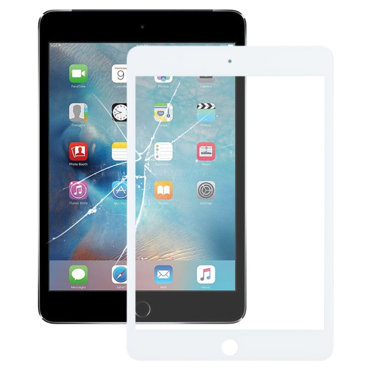 For iPad mini 4 Front Screen Outer Glass Lens with OCA Optically Clear Adhesive(White) - iPad mini 4 Parts by PMC Jewellery | Online Shopping South Africa | PMC Jewellery | Buy Now Pay Later Mobicred