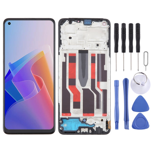 For OPPO Reno7 Z 5G OLED LCD Screen Digitizer Full Assembly with Frame - LCD Screen by PMC Jewellery | Online Shopping South Africa | PMC Jewellery | Buy Now Pay Later Mobicred