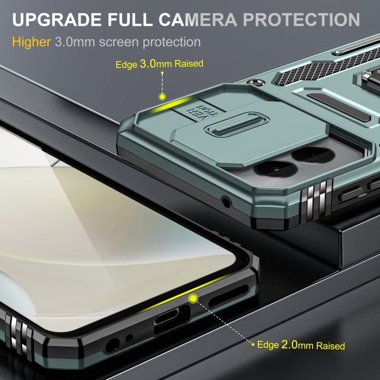For Motorola Moto G Power 2024 Armor PC + TPU Camera Shield Phone Case(Alpine Green) - Motorola Cases by PMC Jewellery | Online Shopping South Africa | PMC Jewellery | Buy Now Pay Later Mobicred