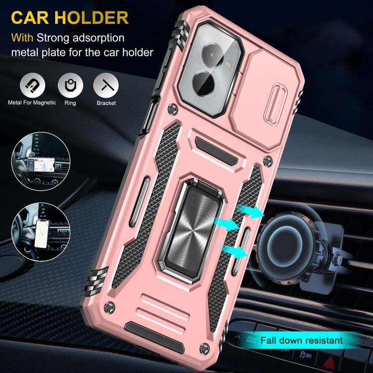For Motorola Moto G Power 2024 Armor PC + TPU Camera Shield Phone Case(Rose Gold) - free shipping - PMC Jewellery - Order now!