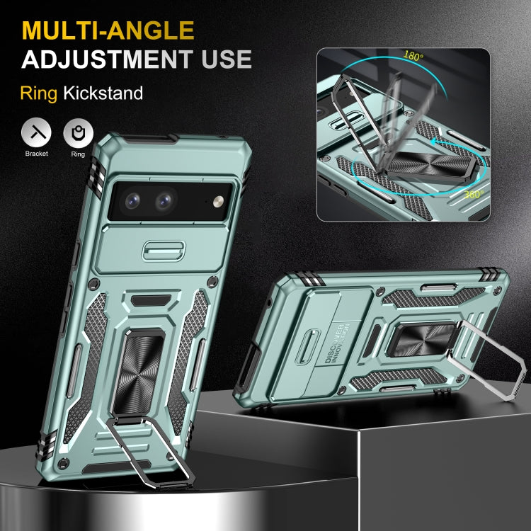For Google Pixel 9/9 Pro Armor PC + TPU Camera Shield Phone Case(Alpine Green) - Google Cases by PMC TechLife | Online Shopping South Africa | PMC TechLife | Buy Now Pay Later Mobicred